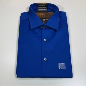 Alfani Men's Slim-Fit Temp Regulating Dress Shirt Lazulite 15-15.5 34-35 $65